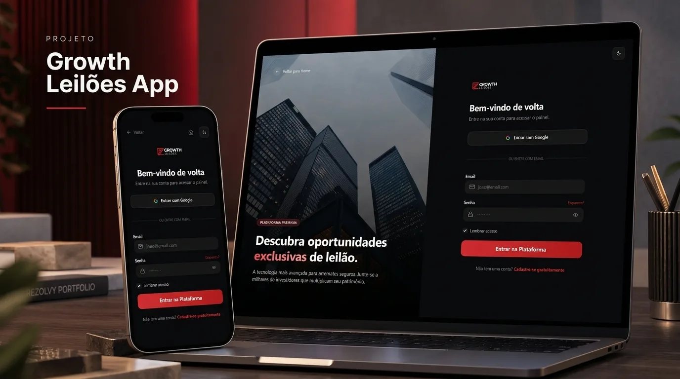 Conceito do projeto Growthleiloes